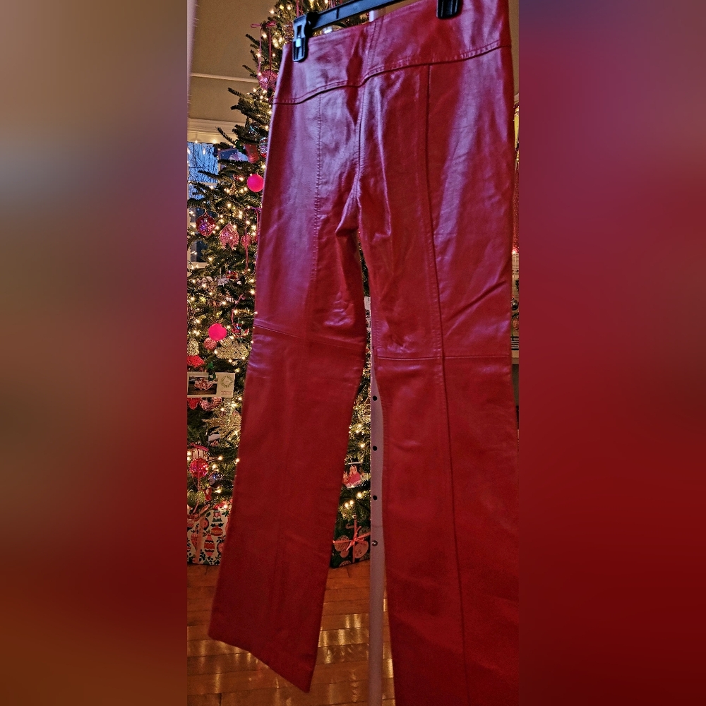 Red Leather Pants